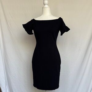 Gianni Bini Elegant Black Off-Shoulder Mini Dress